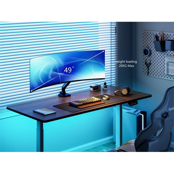 Equip monitor asztali konzol - 650180 (17"-49", 1 monitor, dönthető, forgatható, max.: 20kg, fekete)