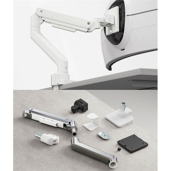 Equip monitor asztali konzol - 650181 (17"-49", 1 monitor, dönthető, forgatható, max.: 20kg, fehér)