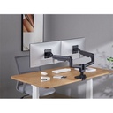 Equip monitor asztali konzol - 650182 (17"-35", 2 monitor, dönthető, forgatható, max.: 2x20kg, fekete)