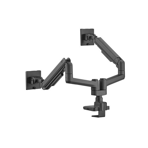 Equip monitor asztali konzol - 650182 (17"-35", 2 monitor, dönthető, forgatható, max.: 2x20kg, fekete)