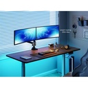 Equip monitor asztali konzol - 650182 (17"-35", 2 monitor, dönthető, forgatható, max.: 2x20kg, fekete)