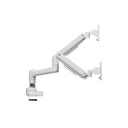 Equip monitor asztali konzol - 650183 (17"-35", 2 monitor, dönthető, forgatható, max.: 2x20kg, fehér)
