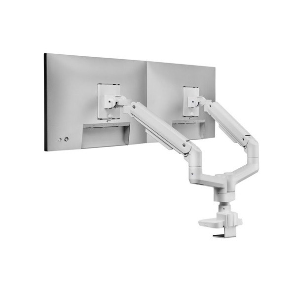 Equip monitor asztali konzol - 650183 (17"-35", 2 monitor, dönthető, forgatható, max.: 2x20kg, fehér)