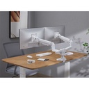 Equip monitor asztali konzol - 650183 (17"-35", 2 monitor, dönthető, forgatható, max.: 2x20kg, fehér)