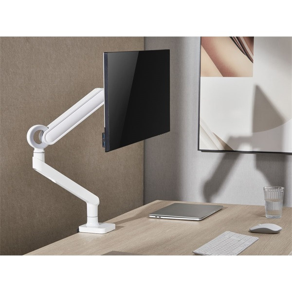 Equip monitor asztali konzol - 650185 (17"-35", 1 monitor, dönthető, forgatható, max.: 10,5kg, fehér)