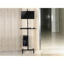 Equip munkaállomás állvány - 650171 (17"-32", 1 monitor, dönthető, forgatható, gurulós, max.: 8kg, fekete)