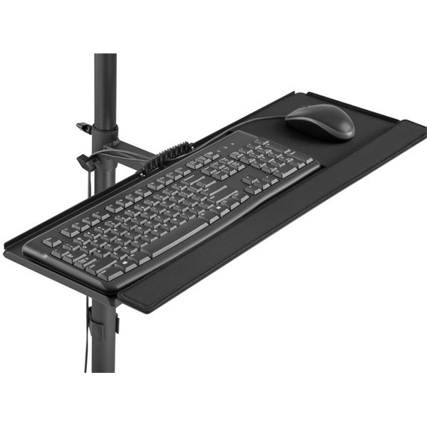 Equip munkaállomás állvány - 650171 (17"-32", 1 monitor, dönthető, forgatható, gurulós, max.: 8kg, fekete)