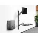 Equip munkaállomás fali konzol - 650170 (17"-32", 1 monitor, dönthető, forgatható, max.: 8kg, fekete)