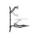 Equip munkaállomás fali konzol - 650170 (17"-32", 1 monitor, dönthető, forgatható, max.: 8kg, fekete)