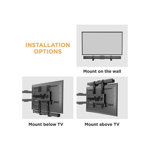 Equip soundbar fali konzol - 650895 (támogatott szélesség: 86-155mm, rezgés csökkentés, fekete)