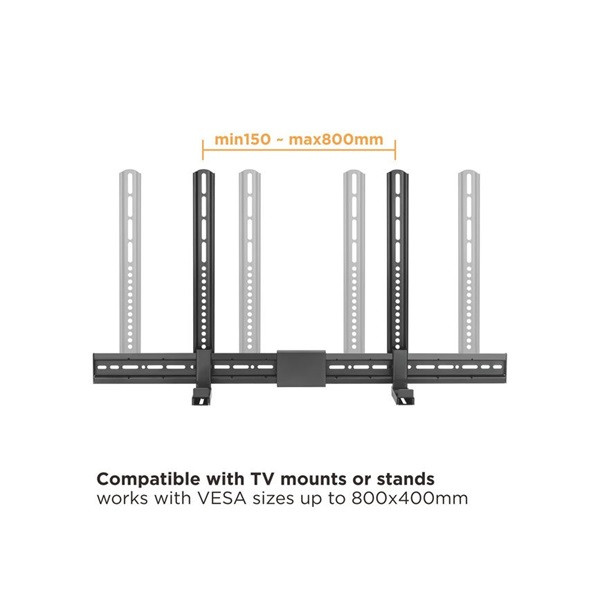 Equip soundbar fali konzol - 650895 (támogatott szélesség: 86-155mm, rezgés csökkentés, fekete)