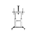Equip tv állvány - 650605 (60"-100" álló, dönthető, állítható magasság, gurulós, max.:100kg, fekete/ezüst)