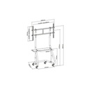 Equip tv állvány - 650609 (60"-105" álló, gurulós, max.:100kg, fekete)