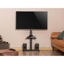 Equip tv állvány - 650613 (37"-75" álló, forgatható, állítható magasság, max.:40kg, fekete)