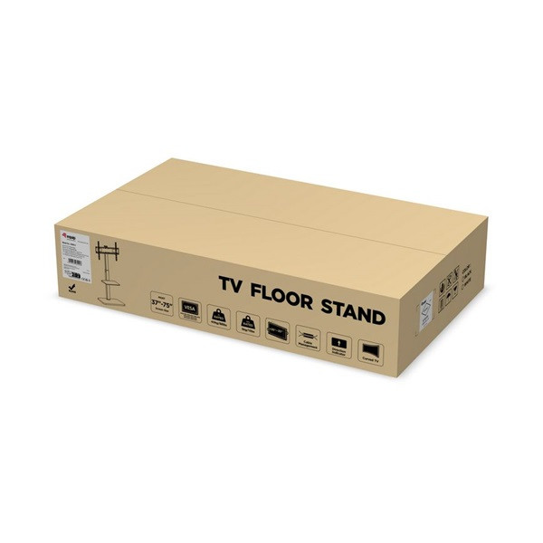 Equip tv állvány - 650613 (37"-75" álló, forgatható, állítható magasság, max.:40kg, fekete)