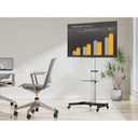 Equip tv állvány - 650630 (37"-86" álló, gurulós, forgatható 90°, dönthető, max.:50kg, fekete)