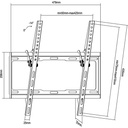 Equip tv fali konzol - 650311 (32"-55", dönthető, faltávolság: 25mm, max.: 35kg, fekete)