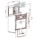 Equip tv fali konzol - 650326 (43"-70", max.: 35kg, dönthető, forgatható, állítható magasság, fekete)