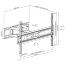 Equip tv fali konzol - 650337 (37"-80", max.: 40kg, dönthető, forgatható, fekete)