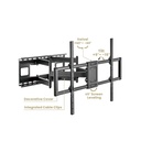 Equip tv fali konzol - 650343 (60"-120", max.: 120kg, dönthető, forgatható, fekete)