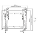 Equip tv fali konzol - 650408 (23"-43", dönthető, max.: 35kg, fekete)