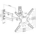 Equip tv fali sarok konzol - 650328 (23"-55", max.: 45kg, dönthető, forgatható, sarokba szerelhető, fekete)