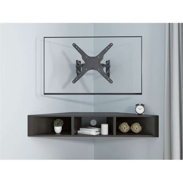 Equip tv fali sarok konzol - 650328 (23"-55", max.: 45kg, dönthető, forgatható, sarokba szerelhető, fekete)