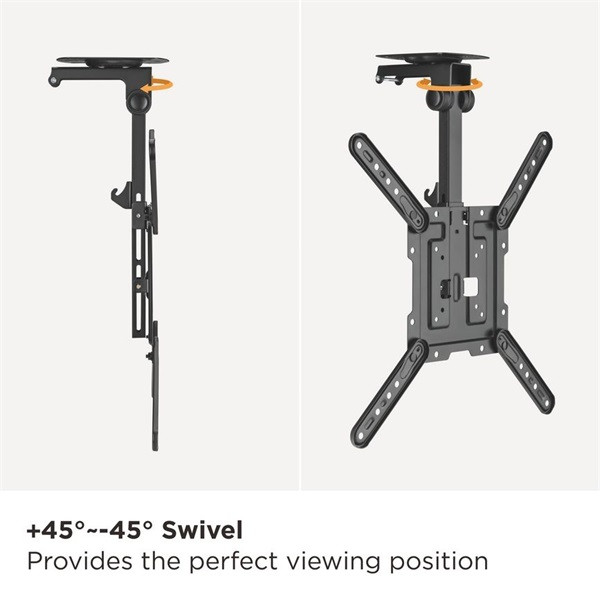 Equip tv mennyezeti konzol - 650375 (23"-55", dönthető, max.: 20kg, fekete)