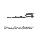 Equip tv mennyezeti konzol - 650375 (23"-55", dönthető, max.: 20kg, fekete)