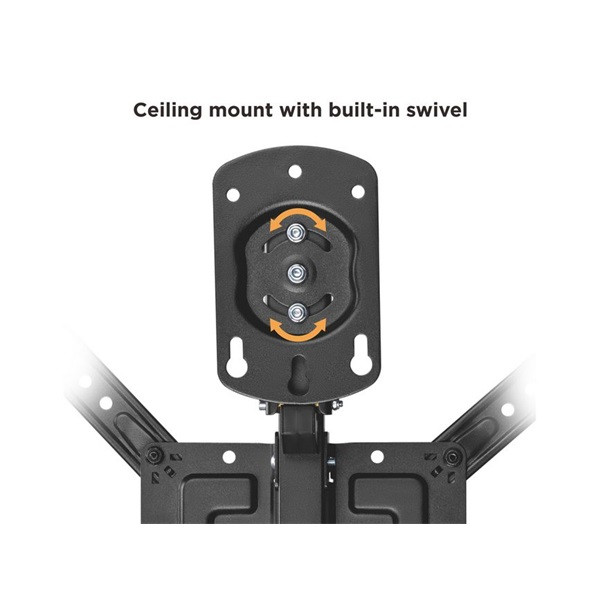 Equip tv mennyezeti konzol - 650375 (23"-55", dönthető, max.: 20kg, fekete)