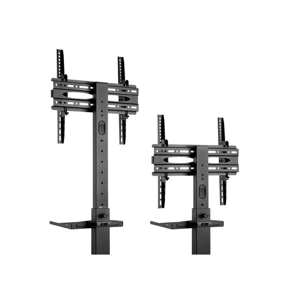 Equip tv/monitor állvány - 650607 (32"-55", dönthető, állítható magasság, gurulós, max.:35kg, fekete)