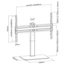 Equip tv/monitor állvány - 650612 (37"-70", állítható magasság, forgatható, max.:40kg, fekete)