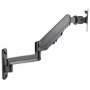 Manhattan gázrugós tv állvány - fali, dönthető, forgatható, tv állvány fekete (max.VESA:100x100)(17"-32"-ig)