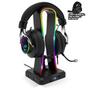 Spirit of gamer fejhallgató állvány - sentinel (4xusb2.0, kábelvezetés, csúszásmentes talp, 11 rgb preset)