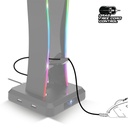Spirit of gamer fejhallgató állvány - sentinel (4xusb2.0, kábelvezetés, csúszásmentes talp, 11 rgb preset)