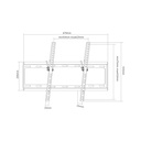 Sunne (37-70-et) tv fali konzol dönthető 37"-70", faltáv: 25mm
