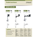 Sunne (lcd-b13) monitor asztali konzol, dönthető, forgatható, 13-27"; kartáv:439mm