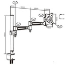 Sunne (lcd-b13) monitor asztali konzol, dönthető, forgatható, 13-27"; kartáv:439mm
