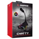 Rampage mikrofon - sn-rmx2 chatty (usb csatlakozó; állvány, fekete, rgb)