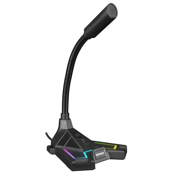 Rampage mikrofon - sn-rmx2 chatty (usb csatlakozó; állvány, fekete, rgb)