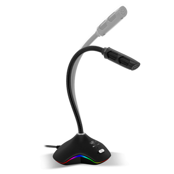 Spirit of gamer mikrofon - eko 300 (rgb. Usb csatlakozó, 150cm kábel, fekete)