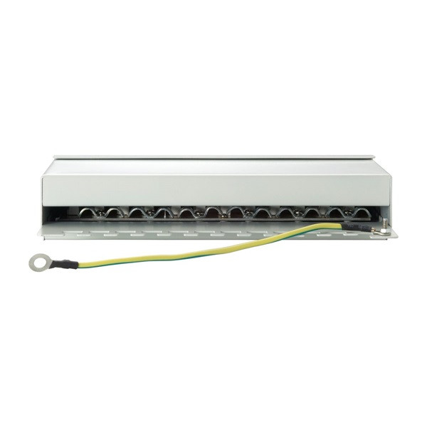Equip asztali patch panel - 227362 (12 port, cat6, árnyékolt, szürke)