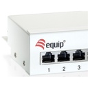 Equip asztali patch panel - 227362 (12 port, cat6, árnyékolt, szürke)