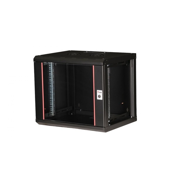 Equip fali rackszekrény - epm-09-6045-b-cbaa (19", 9u, 600x450mm, előre szerelt, fekete)