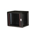 Equip fali rackszekrény - epm-09-6045-b-cbaa (19", 9u, 600x450mm, előre szerelt, fekete)