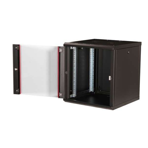 Equip fali rackszekrény - epm-12-6060-b-cbaa (19", 12u, 600x600mm, előre szerelt, fekete)