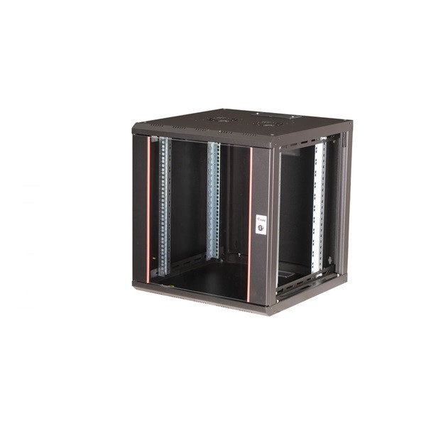 Equip fali rackszekrény - epm-12-6060-b-cbaa (19", 12u, 600x600mm, előre szerelt, fekete)