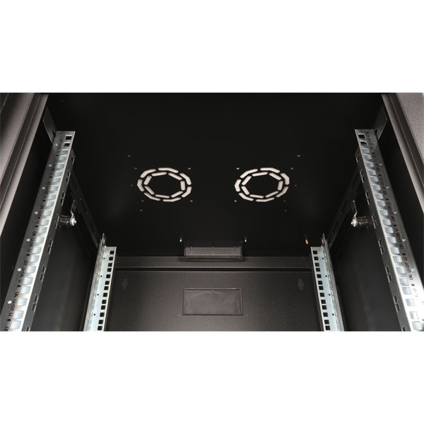 Equip fali rackszekrény - epm-12-6060-b-cbaa (19", 12u, 600x600mm, előre szerelt, fekete)