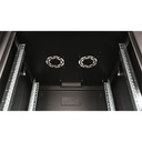 Equip fali rackszekrény - epm-12-6060-b-cbaa (19", 12u, 600x600mm, előre szerelt, fekete)