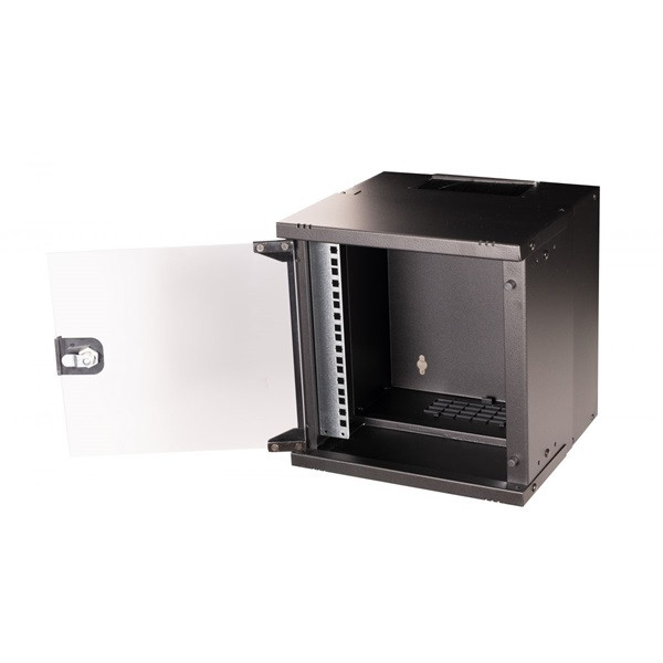 Equip fali rackszekrény - ewm-06-3030-b (10", 6u, 300x300mm, lapra szerelt, fekete)